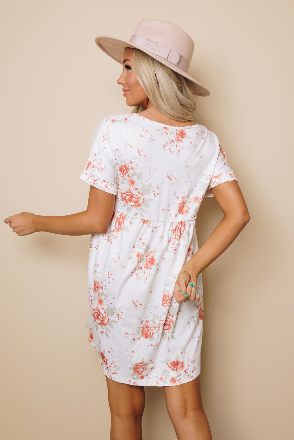 California Blossoms Floral Midi Dress
