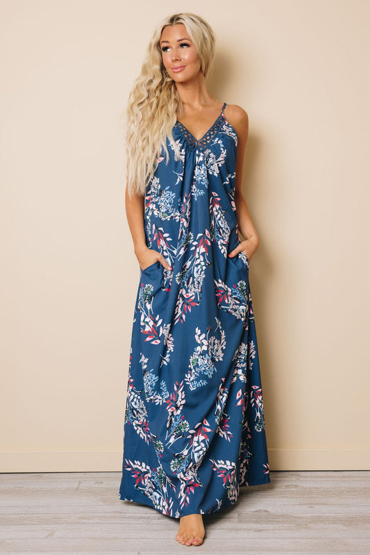 Luna Floral Pockets Maxi Dress