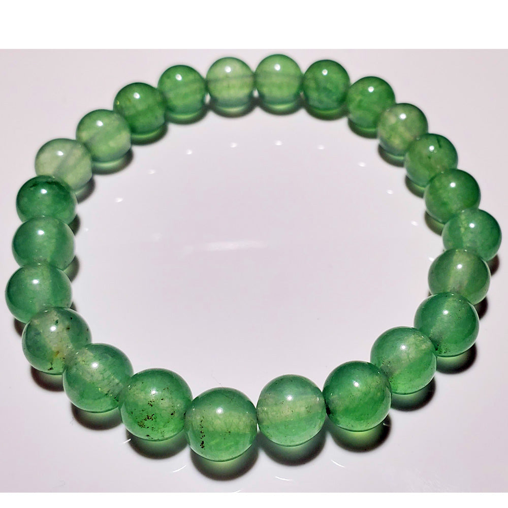 8mm Aventurine Beaded Elastic Stretch Bracelet