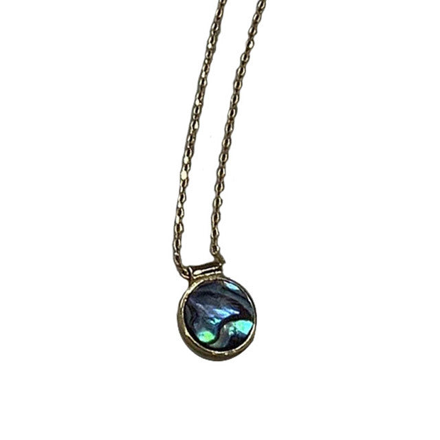 “Peace Stone” Abalone Shell Pendant Necklace