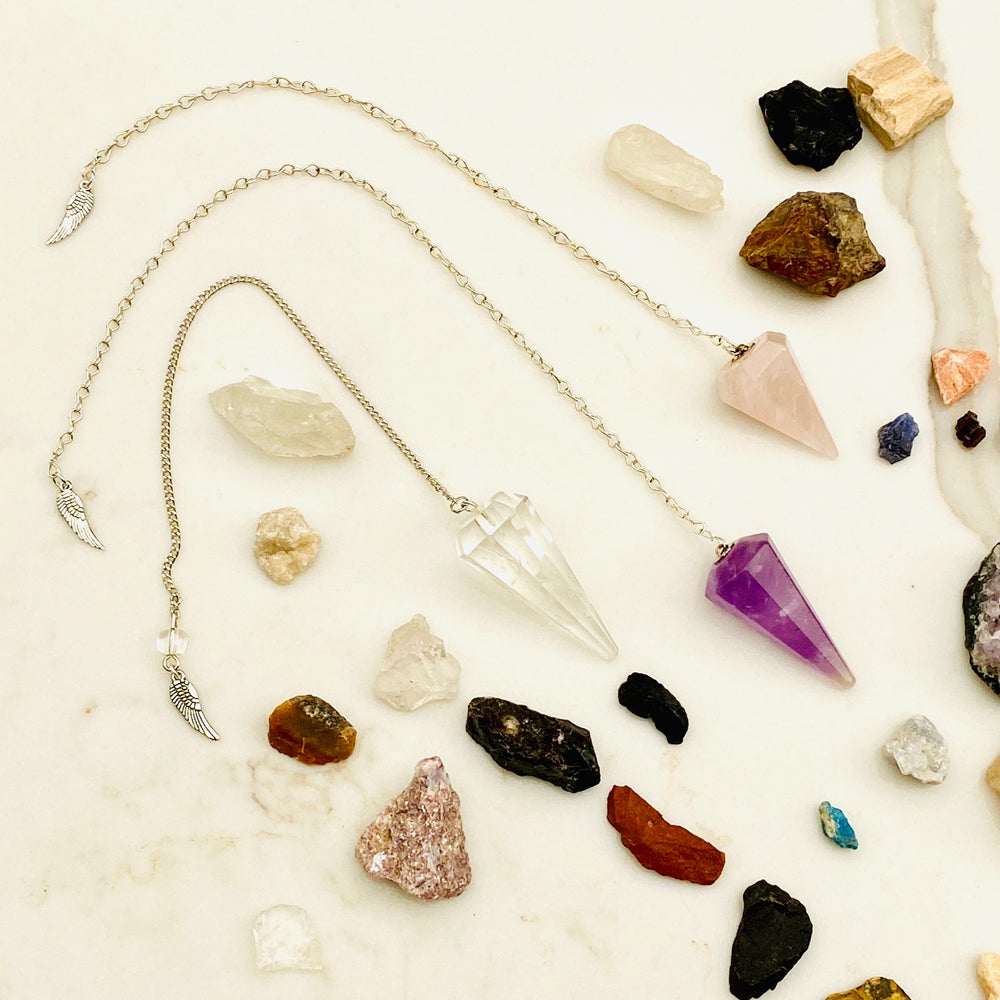 Emotional Healing Rose Quartz Pendulum Pendant