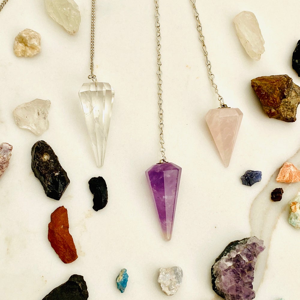 Emotional Healing Rose Quartz Pendulum Pendant