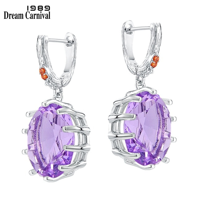 Dazzling Lilac Drop Earrings