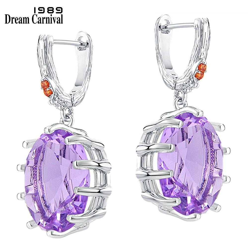 Dazzling Lilac Drop Earrings