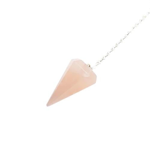 Emotional Healing Rose Quartz Pendulum Pendant