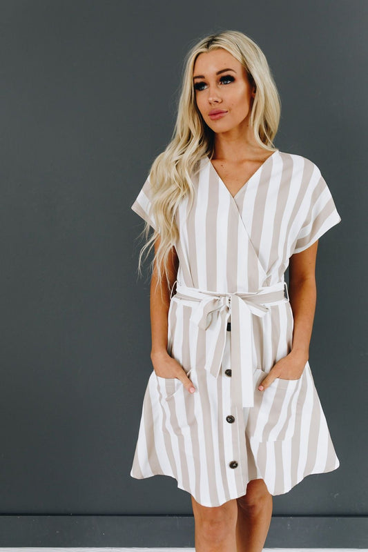 Sweet On Stripes Tie Dress
