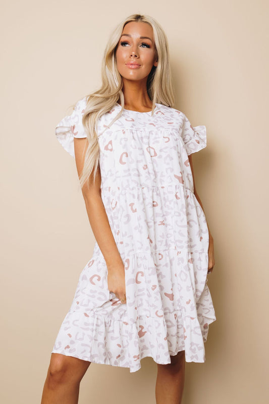 Zoe Leopard Ruffle Dress