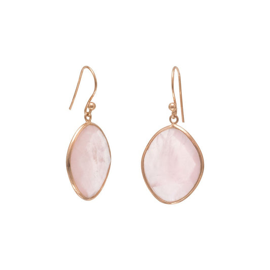 Rose Gold Plated Quartz Earrings
