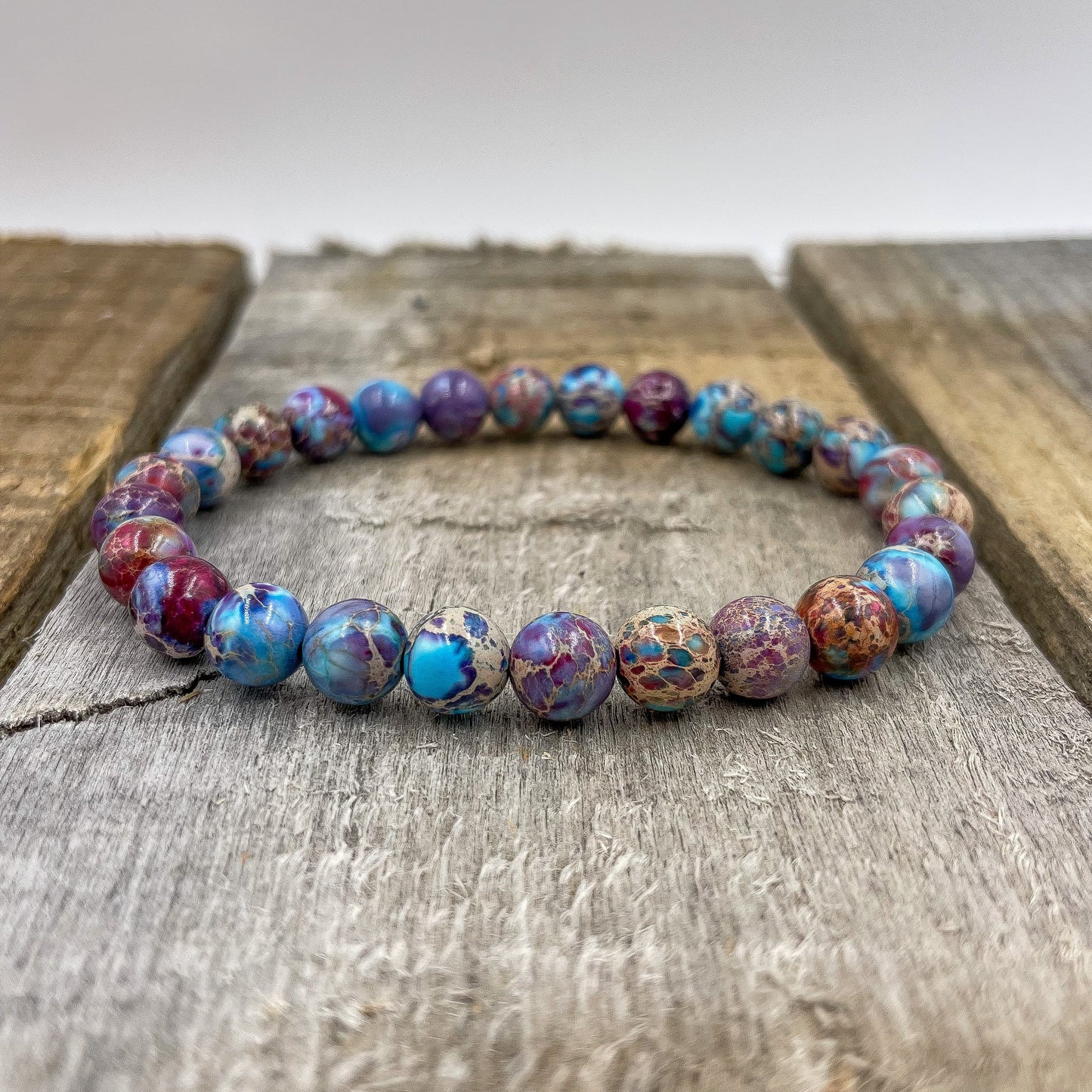 Galaxy Imperial Jasper Gemstone Beaded Bracelet