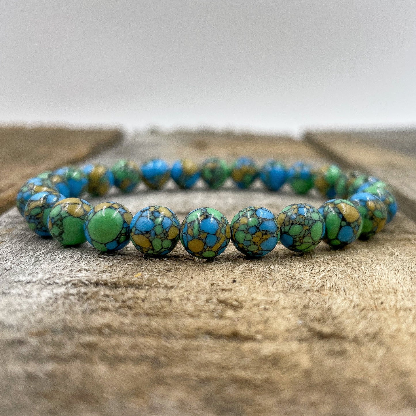 Multicolor Howlite Gemstone Beaded Bracelet