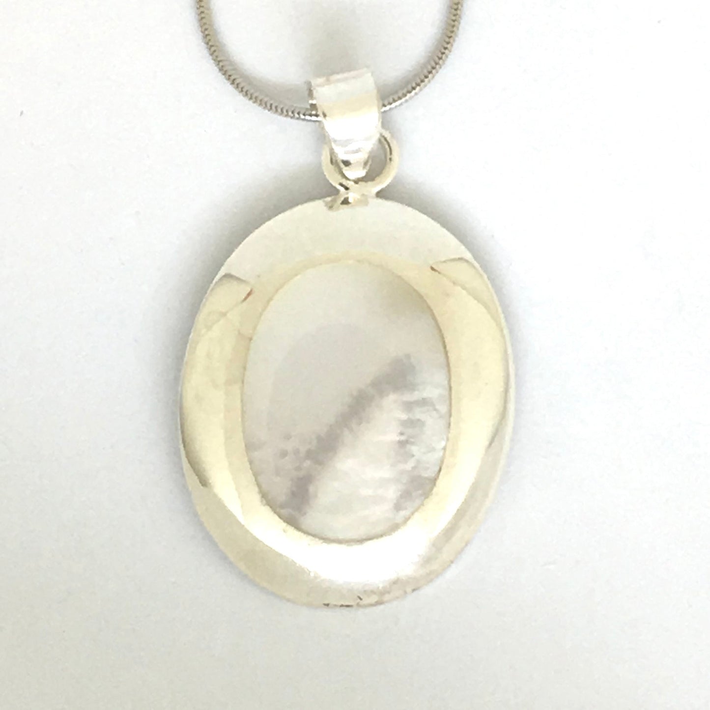 Sterling Silver Mother Of Pearl Necklace