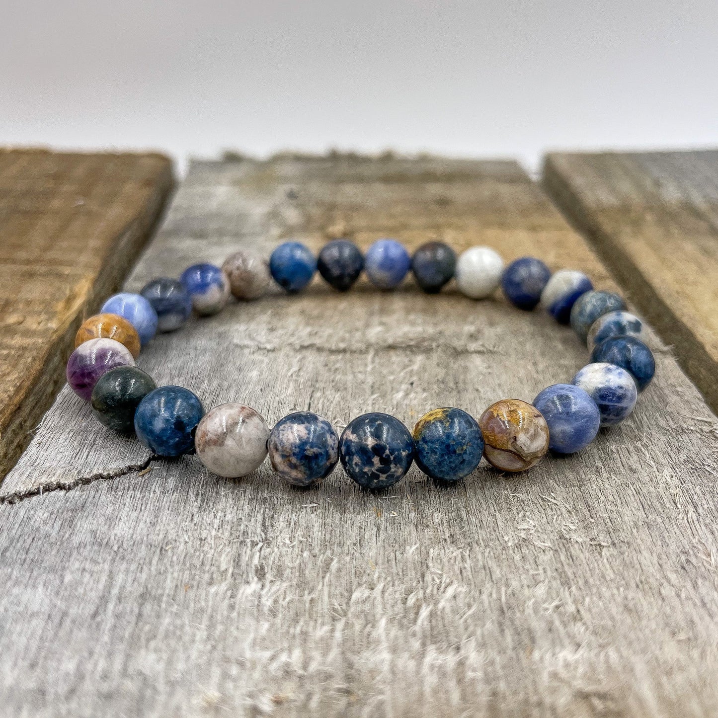 Blue Sodalite Gemstone Beaded Bracelet