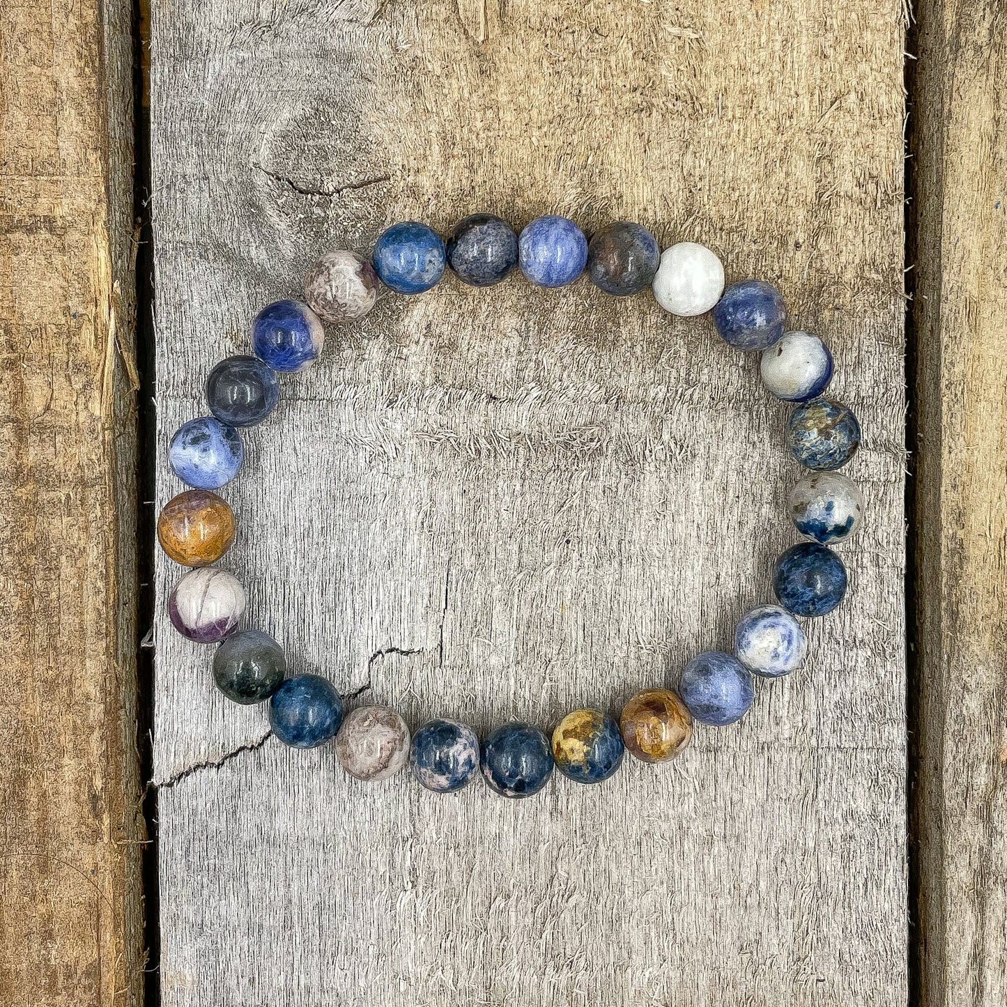 Blue Sodalite Gemstone Beaded Bracelet