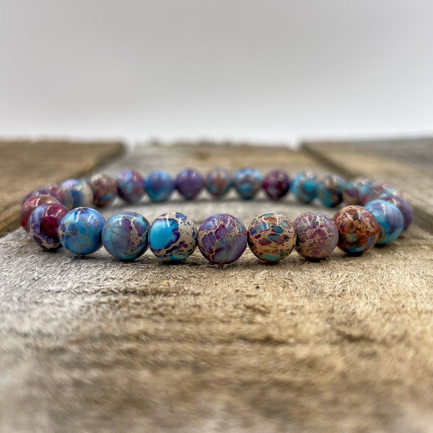 Galaxy Imperial Jasper Gemstone Beaded Bracelet