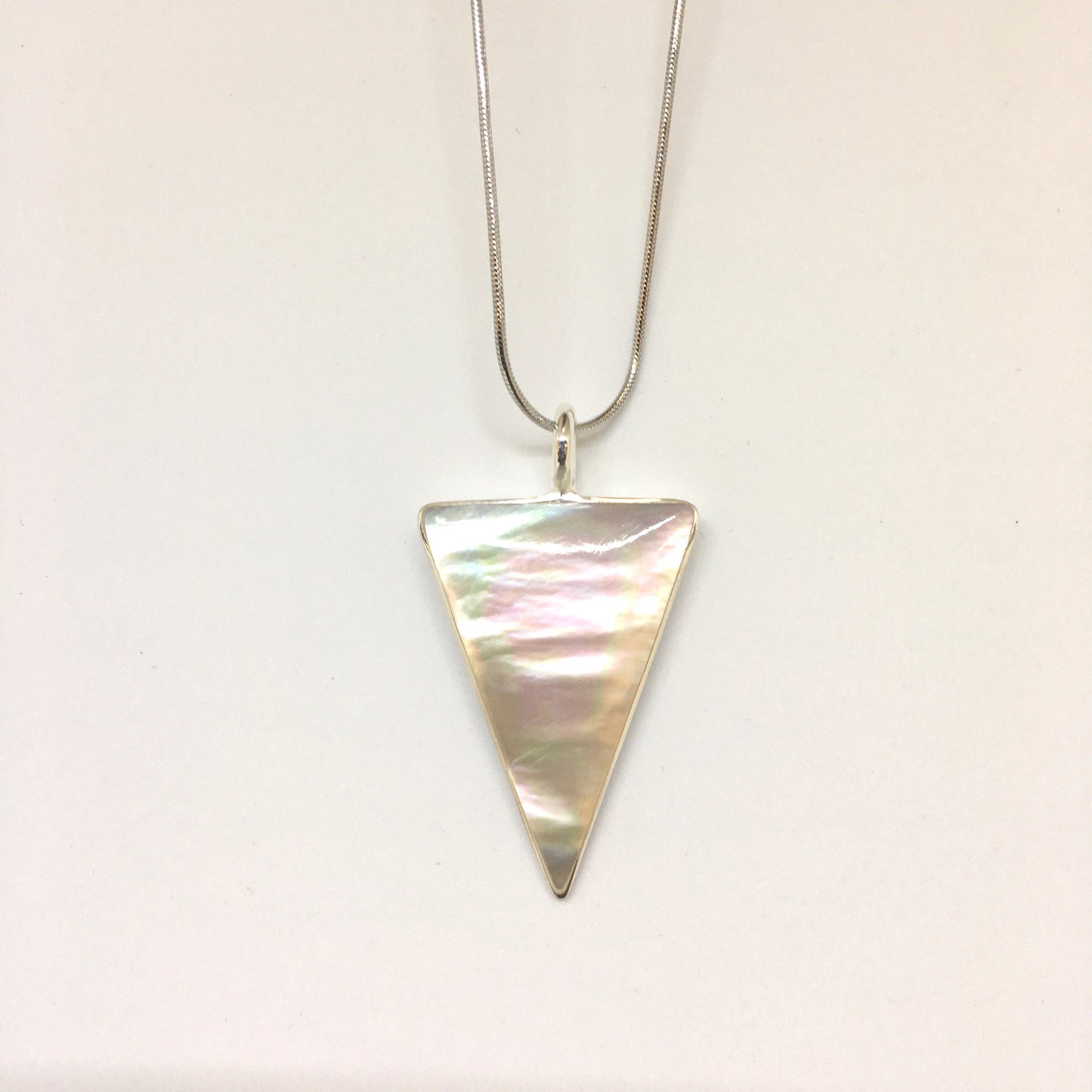 Silver Mother Of Pearl Necklace