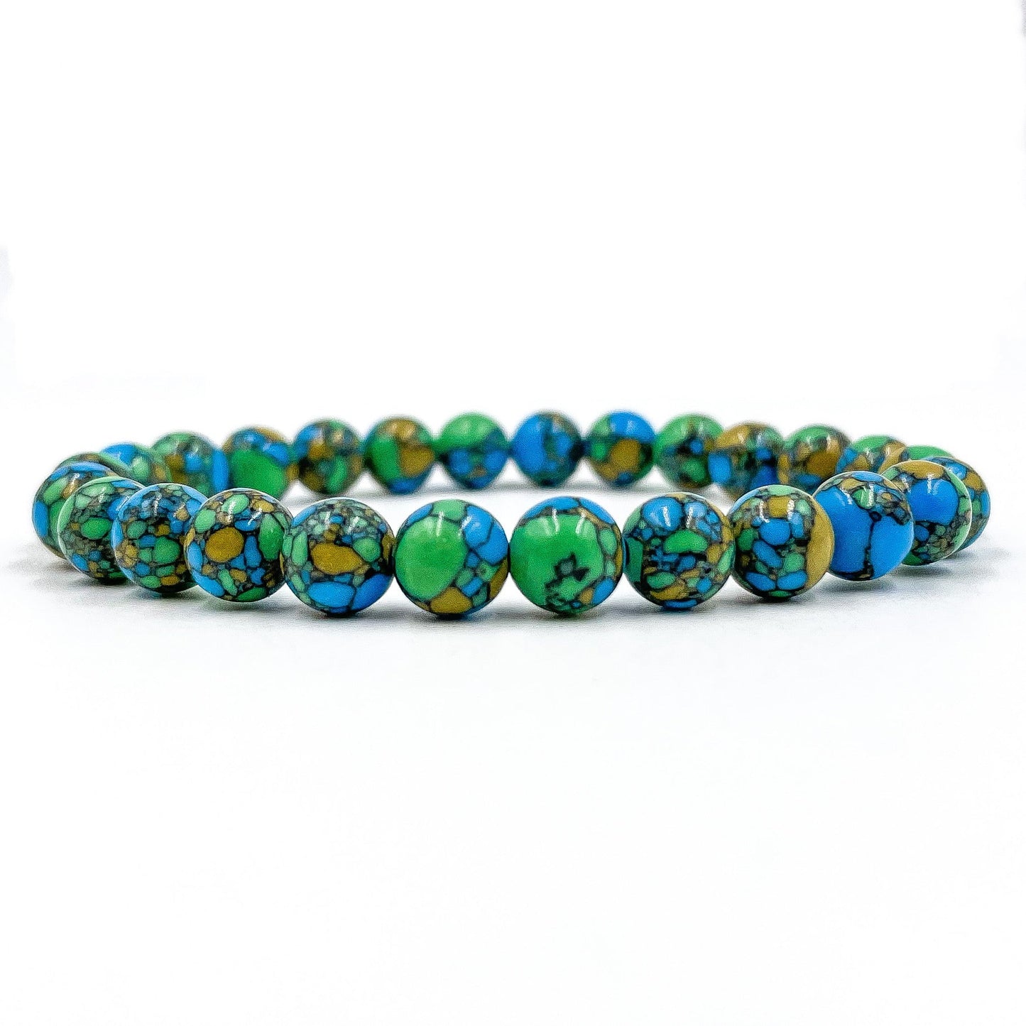 Multicolor Howlite Gemstone Beaded Bracelet