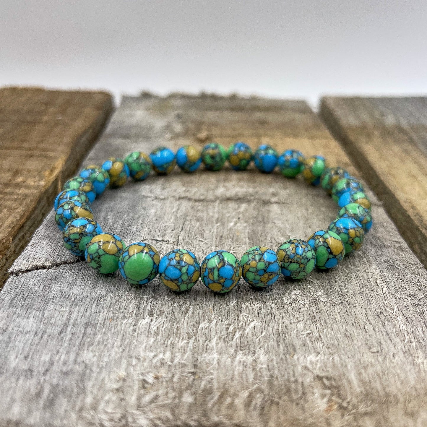 Multicolor Howlite Gemstone Beaded Bracelet