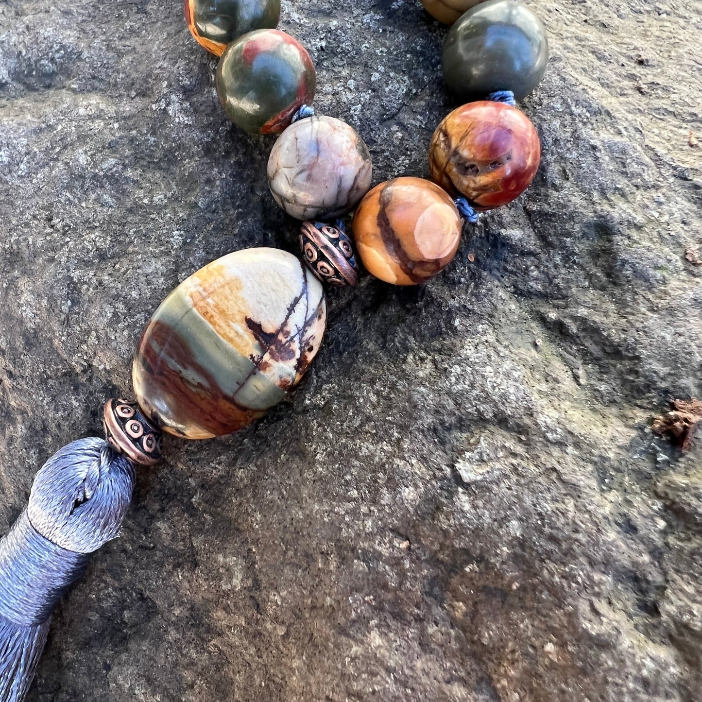 Red Creek Jasper Quarter Mala