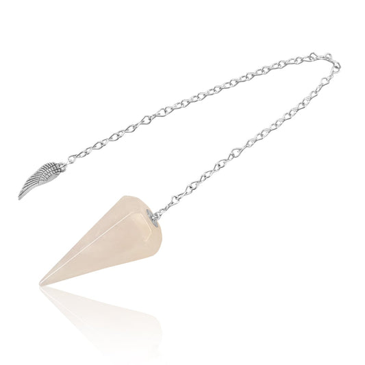 Emotional Healing Rose Quartz Pendulum Pendant